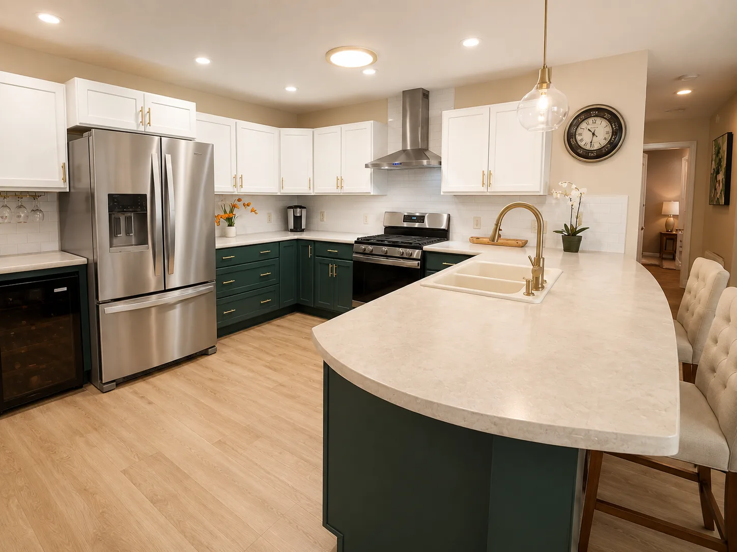 Renovated kitchen and breakfast bar at 292 Starr Lane The Villages