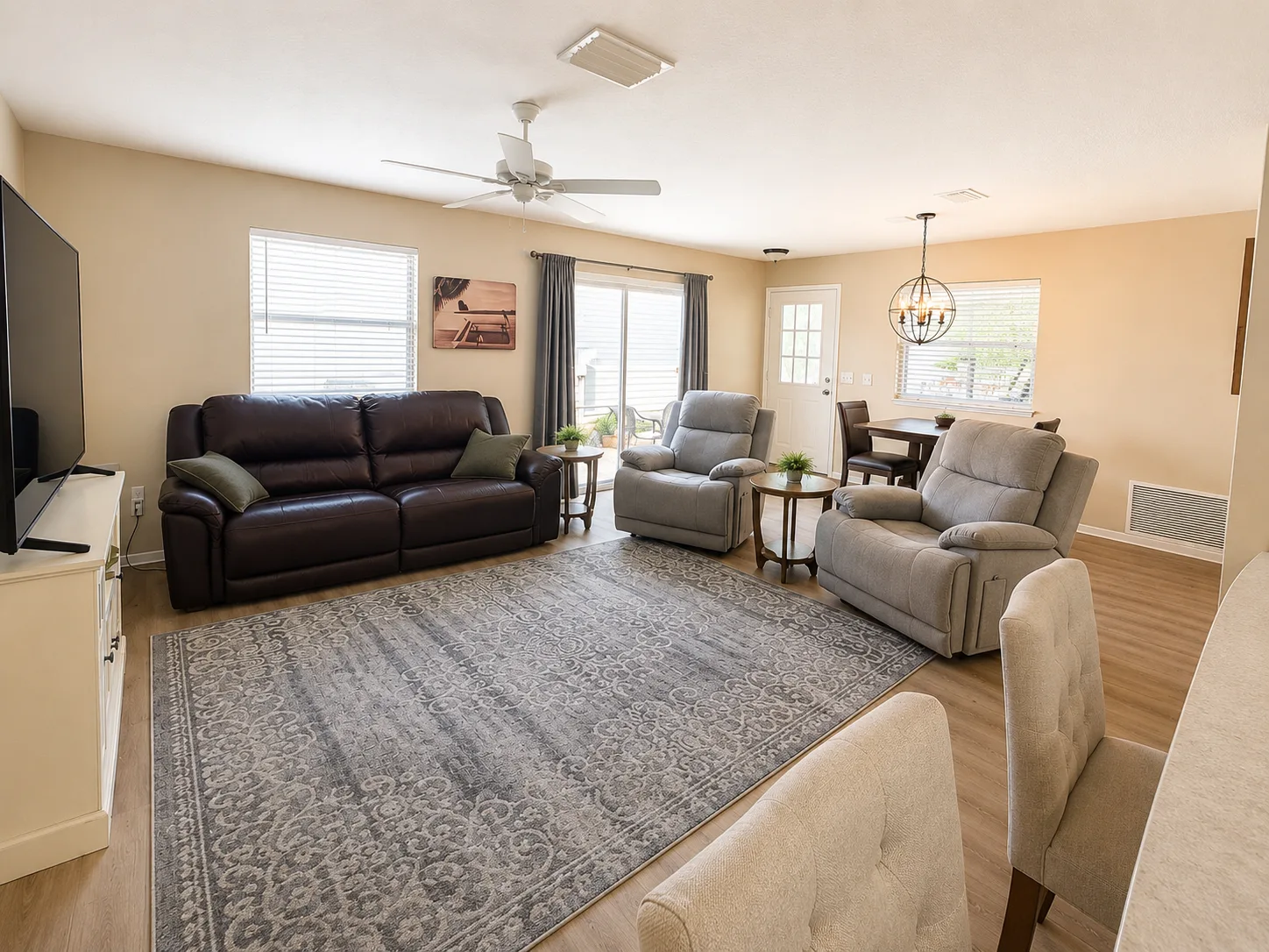 Open concept living room at 292 Starr Lane in The Villages Florida