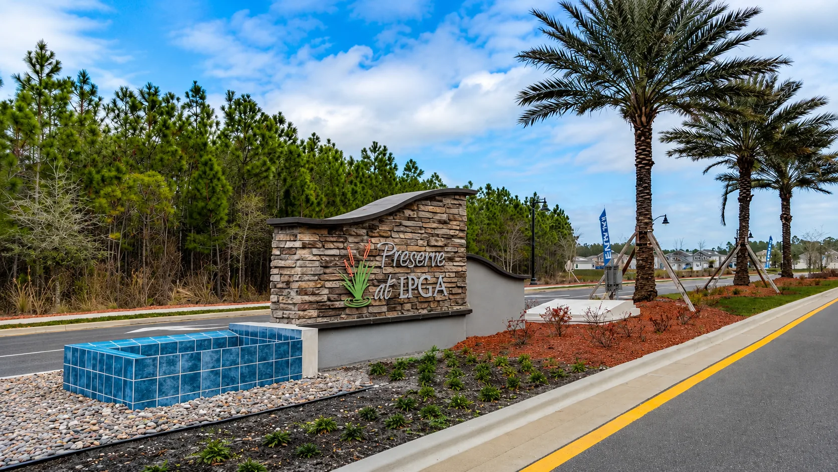 Preserve at LPGA community entrance sign
